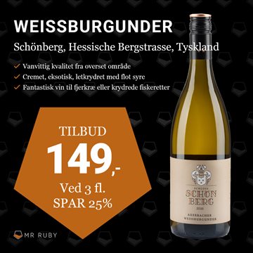 2016 Weissburgunder, Auerbacher, Schloss Schönberg, Hessische Bergstrasse